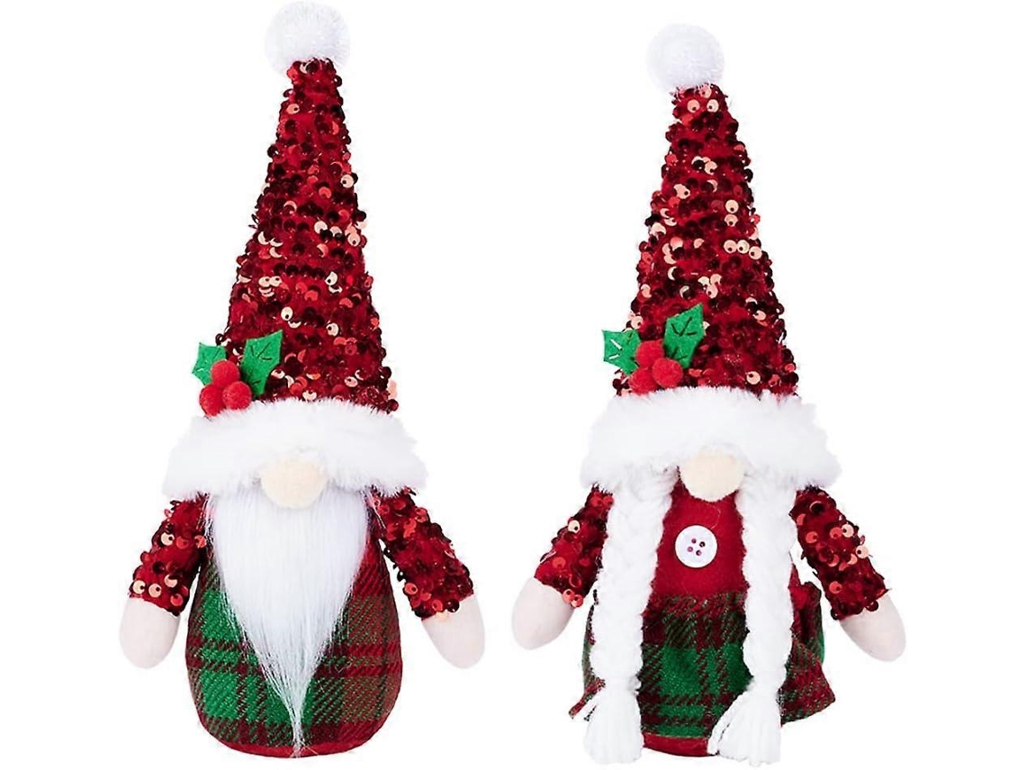 Gnomo De Natal De Pelúcia, Conjunto De 2, Decoração