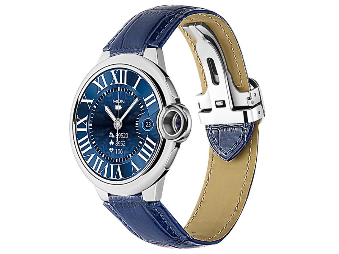 Smartwatch com chamadas Bluetooth, monitoramento de frequência cardíaca e design elegante Bestvite (azul)