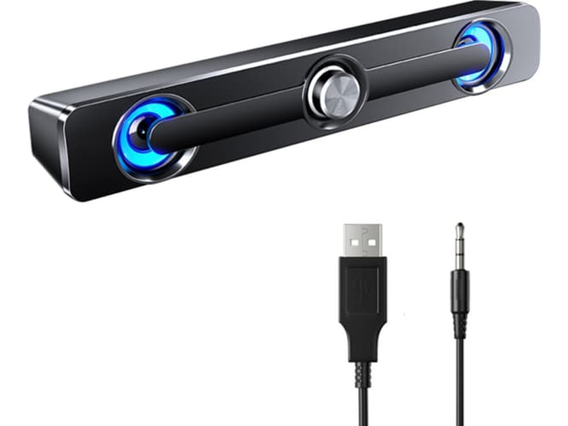 Caixa De Som Estéreo Com Cabo Usb Para Computador E Som Surround