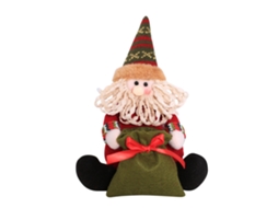 Laxiscreed Boneco De Natal Santa Claus Com Saco De Doces Para Mesa E Presente Natalício