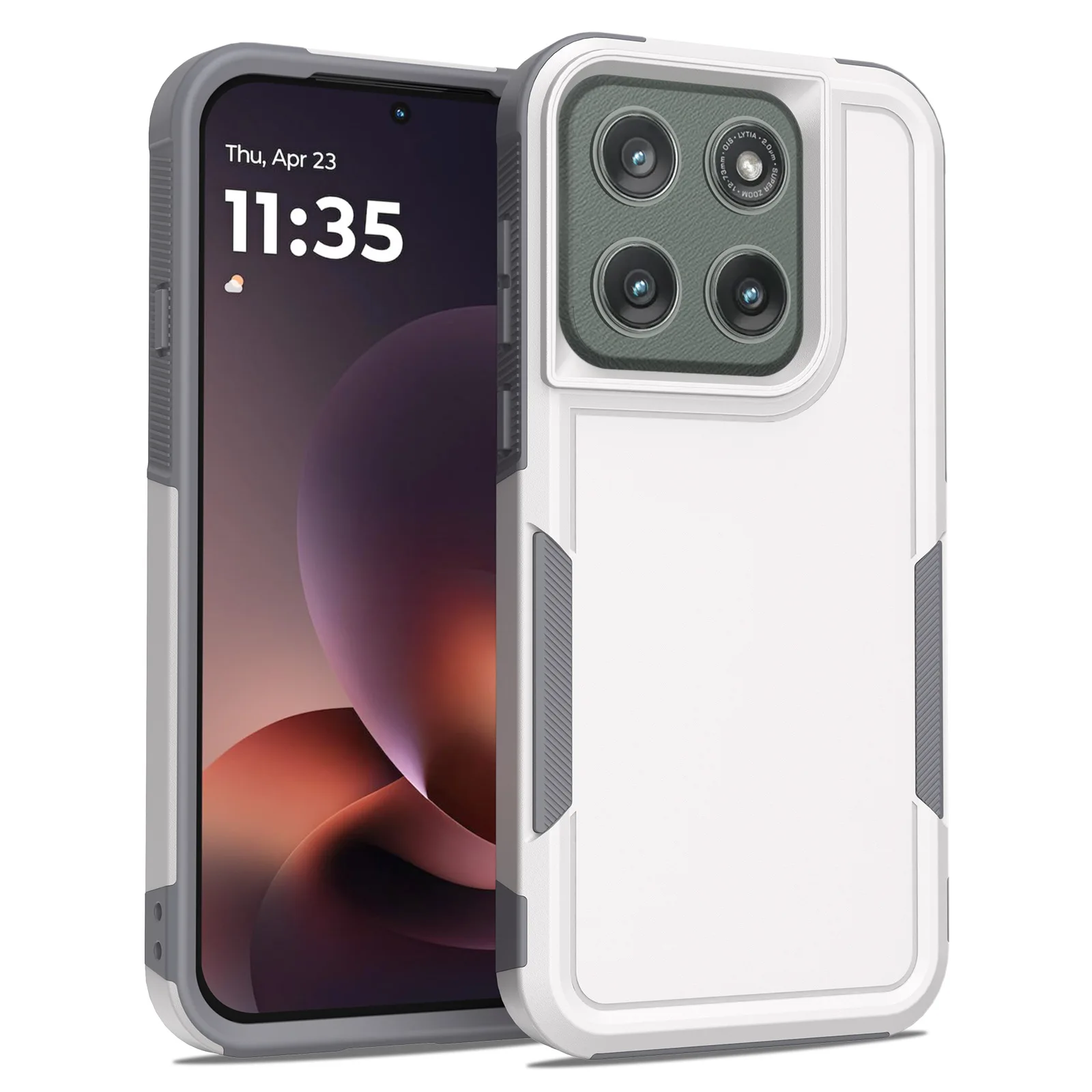 Capa Protetora 2 Em 1 Reforçada E Resistente Para Motorola G 5g (2025), Em Pctpu, À Prova De Choque.