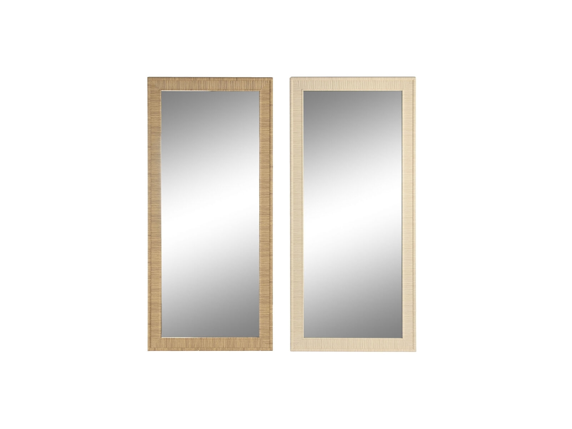 Espelho De Parede Home Esprit Bege Natural 74 X 2 X 162 Cm (2 Unidades)