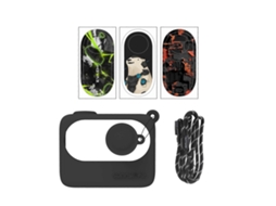 Capa De Silicone Adesiva Sunnylife Para Lente Da Insta360 Go 3 Com Alça Para Pescoço.