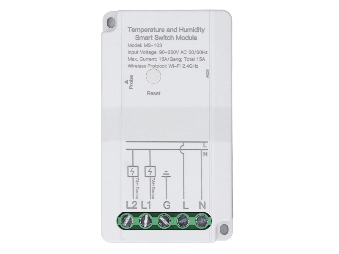 Módulo Inteligente Interruptor Temp Umidade Controle Remoto