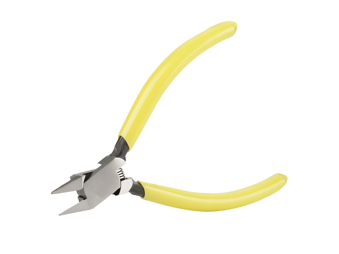Alicate de Corte Diagonal Lateral de 4" para Fios Ferramenta de Reparo AQUAFORGE (amarelo)