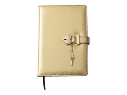 Agenda con candado y llave, combinación en forma de corazón, para niñas, organizador personal de cuero - aquaforge