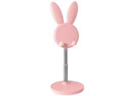 Suporte de Celular Fofo em Formato Coelho, Ajustável, para Mesa, Estável e Durável. N 1 AQUAFORGE