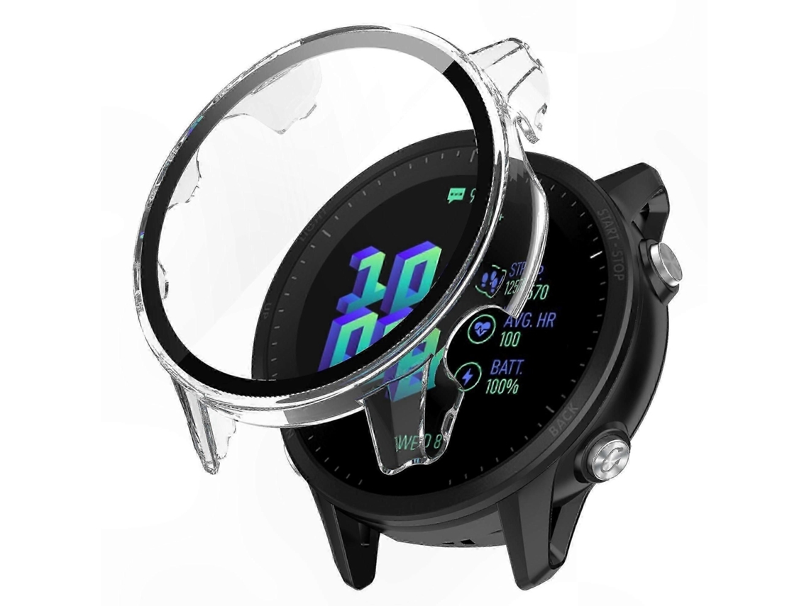 Capa Rígida de Policarbonato com Protetor Tela Vidro Temperado para Smartwatch Corrida Gps. GOKOCO