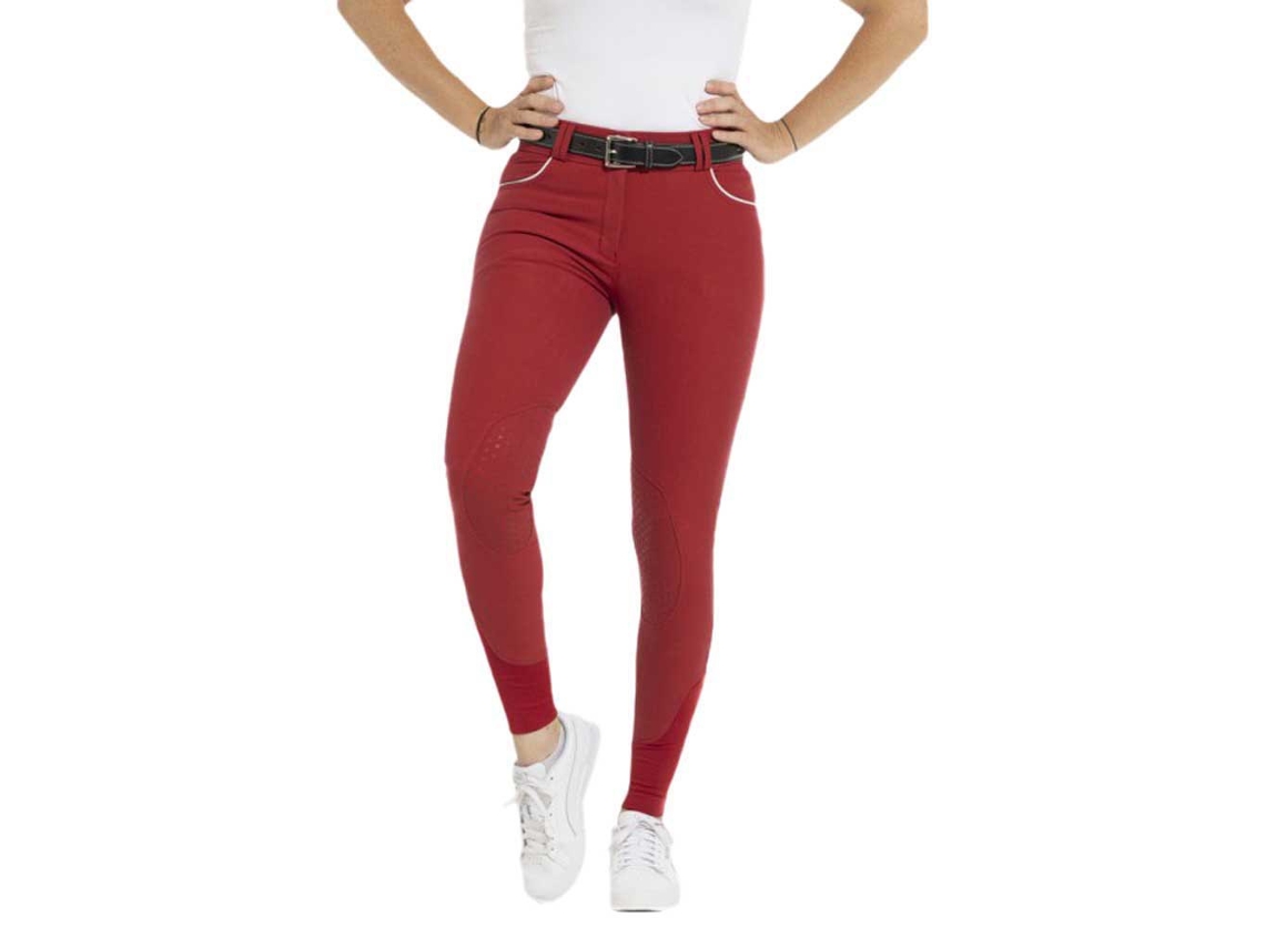Calças Equitação Belinda Vermelho 42Equitheme