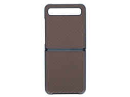 Aetheria capa de Telefone com Textura de Fibra de Carbono para Samsung Galaxy Z Flip Marrom