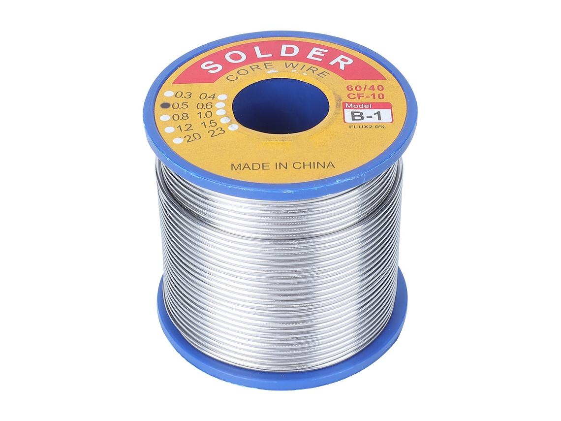 Hilo De Soldadura Premium 60/40 Com 2% Flux Núcleo De Colofão Bobina 0.5mm