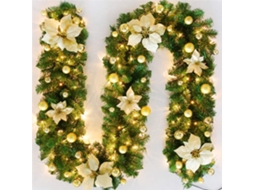 Guirlanda de Natal Lareiras Escadas Decoradas Guirlandas Luzes Led Ornamento Guirlanda de Natal para Decoração