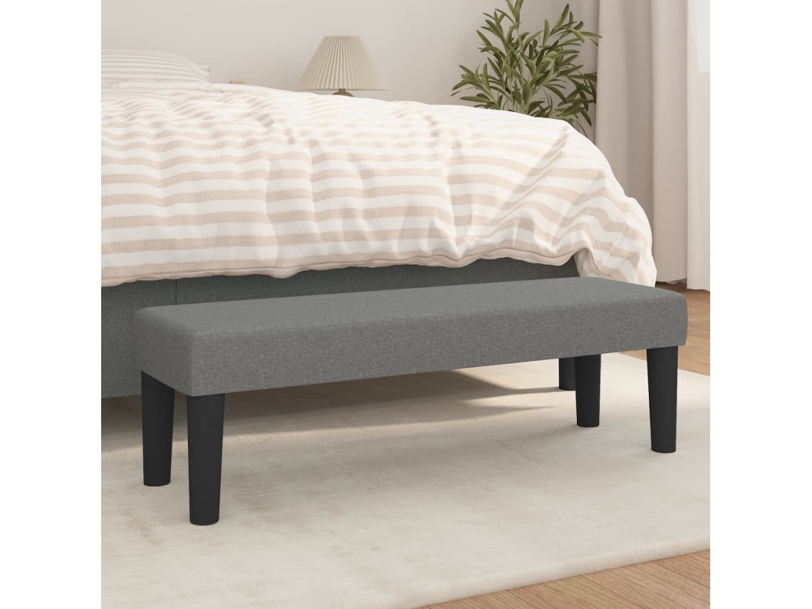 Vidaxl Banco 100x30x30 Cm Tecido Cinza-escuro