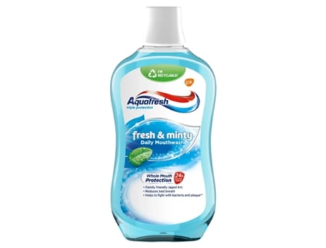 Fresh Minty Mouthwash 500ml Comprehensive Oral Care Solution Aquafresh
