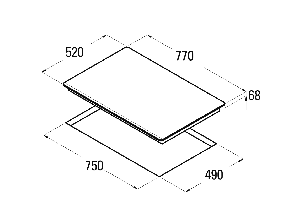 Placa de Indução CATA ISB 704 BK (Elétrica - 77 cm - Preto)