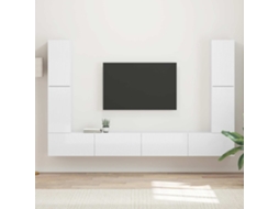 Vidaxl Conjunto De Móvel De Tv 8 Unid. Branco Brilhante