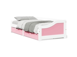 Vidaxl Sofá-cama Com 2 Gavetas Sem Colchão 90x200 Cm Irun Brancorosa