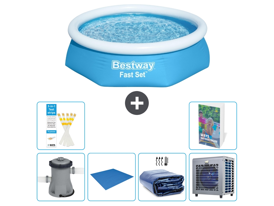 Bestway Piscina Bestway Fast Set Redonda - 244x61 Cm - 7-peças S278