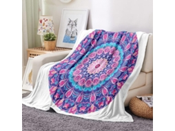Manta de Lã Flanelada Xadrez Mandala Fansu Estampa 3d Macia e Fofa em Microfibra Ideal para o Inverno Perfeita