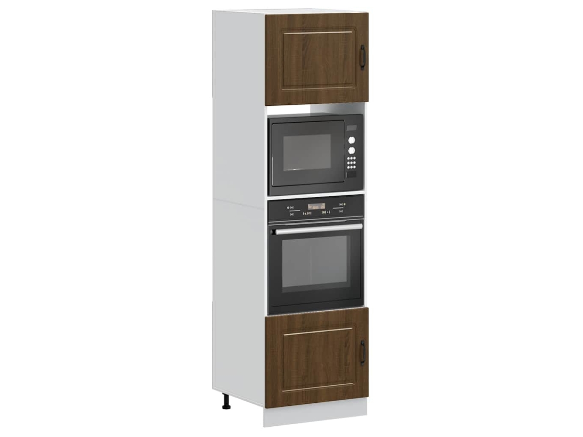 Vidaxl Armários Forno 2 Pcs Kalmar Derivados Madeira Carvalho Castanho