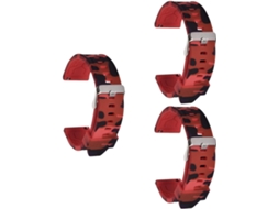 Conjunto De 3 Pulseiras Silicone Camufladas Para Relógios