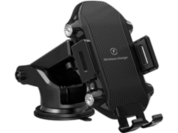 Carregador Carro Sem Qi Fast Charging Auto Clamping Mount Dashboard Air Vent Phone YIZHOOD Preto