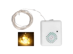 Rebe-luces Navideñas Decorativas Com Música Para Exterior E Interior, 3m Luz Quente Para Jardim, Pátio E Árvore De Natal