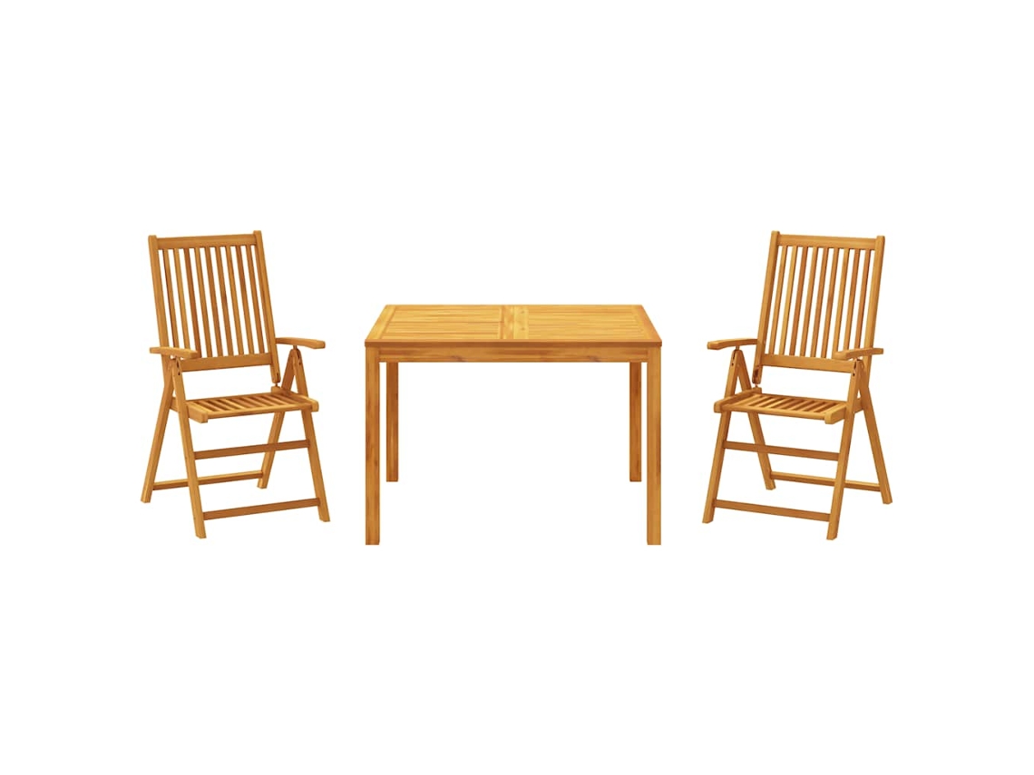 Conjunto de 3 Jantar para Jardim Madeira de Acácia Maciça MAISON EXCLUSIVE
