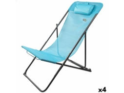 Espreguiçadeira Reclinável AKTIVE Azul 53 X 87 X 78 Cm 4 Unidades
