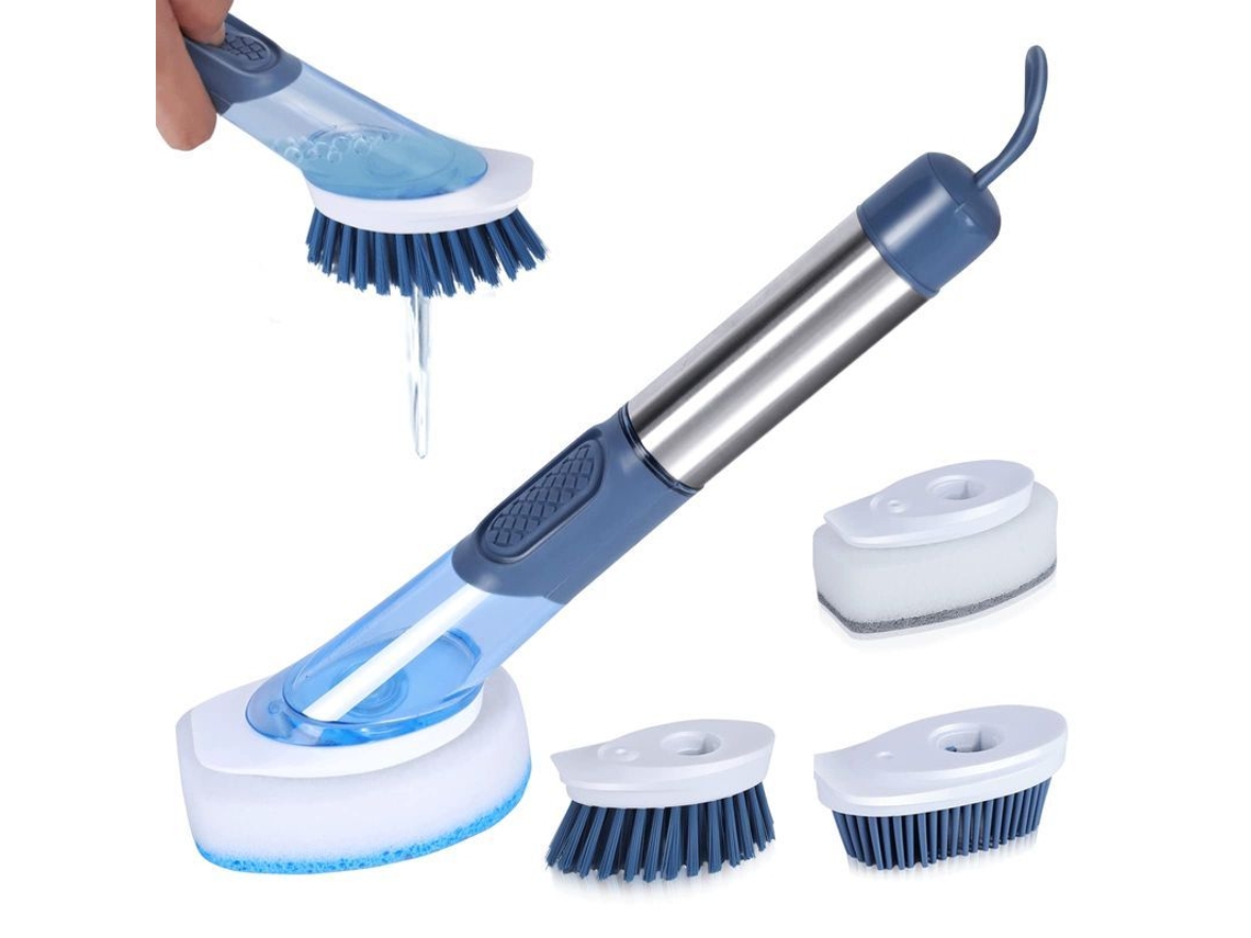 Set de Escovas para Pratos com Dispensador de Sabão S/MARCA