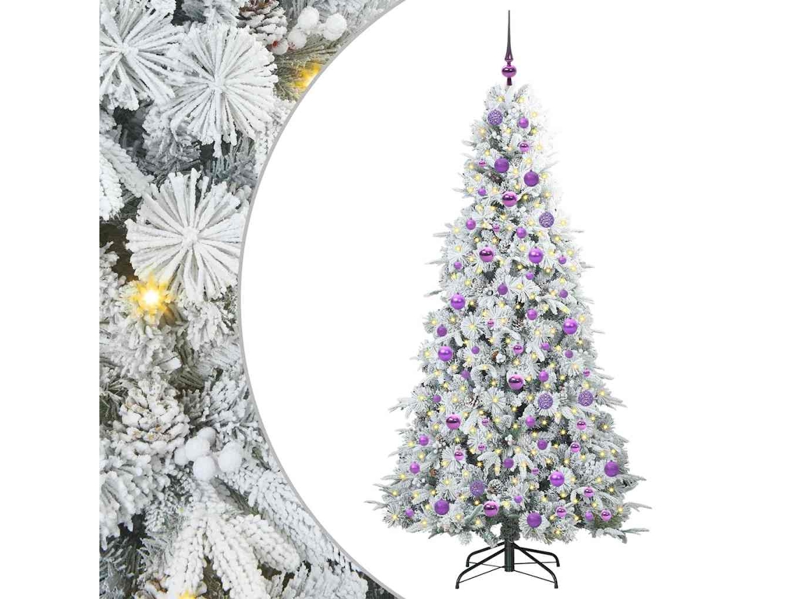 Conjunto 1 Decoração De Natal Vidaxl Branco Plástico (180 Cm)