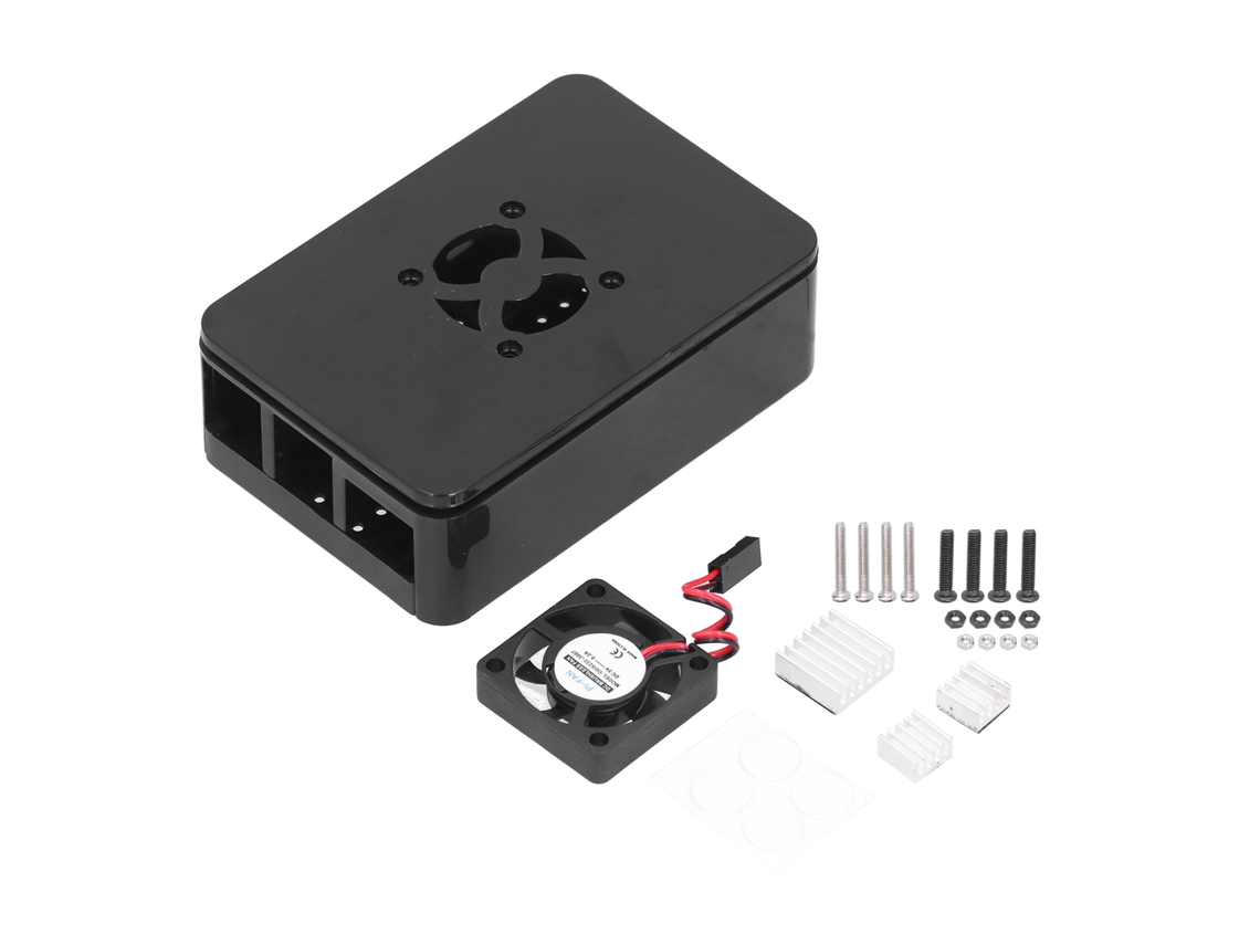 Capa Abs de Resfriamento com Ventoinha para Raspberry Pi 4b