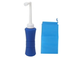 Ducha vaginal manual 500ml anti vazamento PP reciclável com bolsa para recuperação pós parto azul escuro | S/MARCA