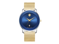 Relógio de Quartzo Masculino MDUG (pulseira de Malha Azul)