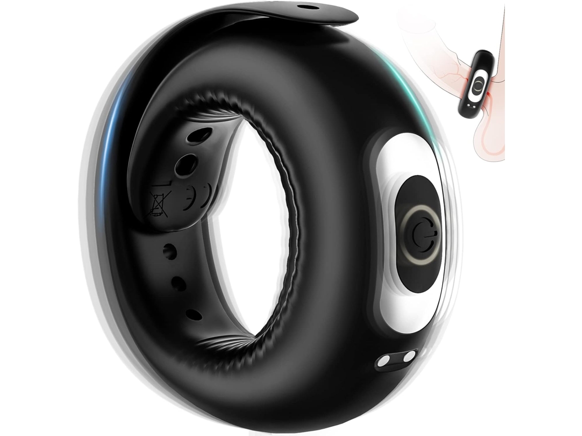 Anel Peniano Vibratório Ajustável Com 10 Modos, Anel Em Silicone Recarregável Para Homem E Casais