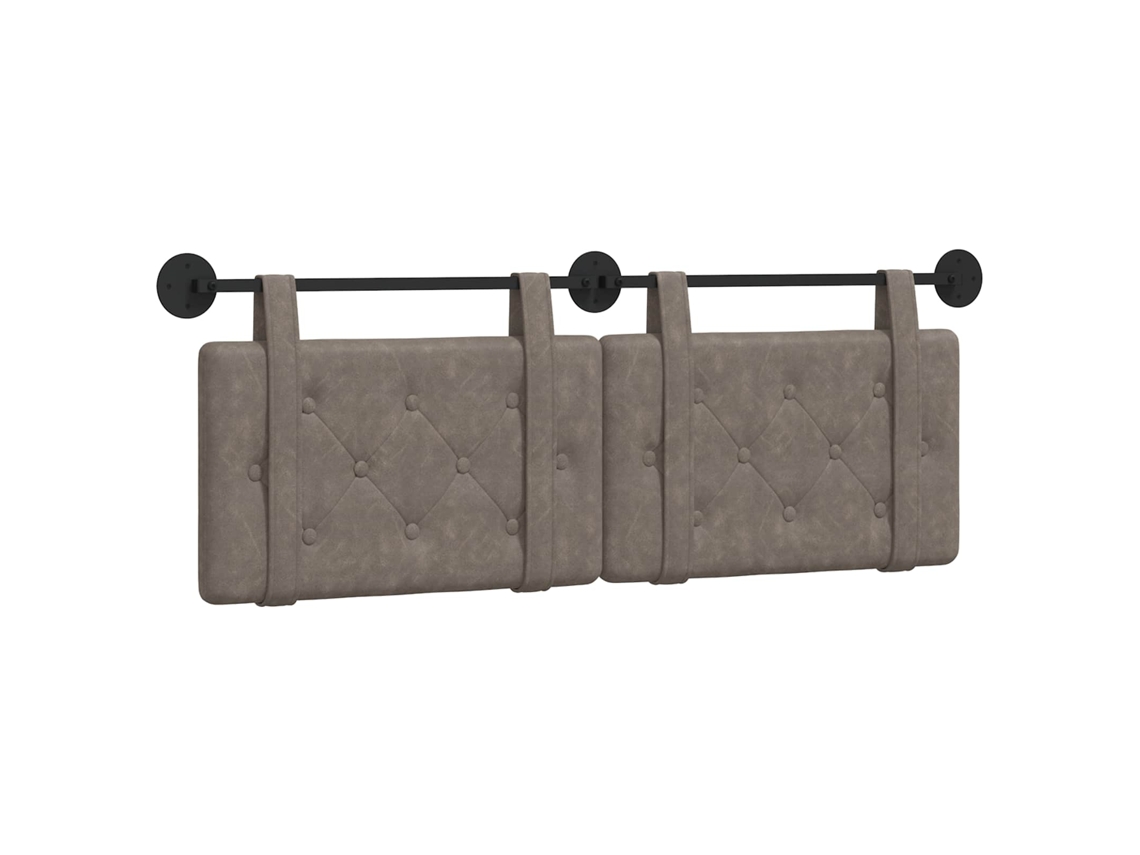 Conjunto 1 Cabeceira Vidaxl Cinzento Couro Sintético (150 X 55 X 5 Cm)