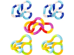 Qd 5 Peças Brinquedos Fidget Descompressivos Brinquedos Twist Brinquedos Cobra Brinquedos Alívio Do Estresse Estimulante Silencioso Pa Slowmoose