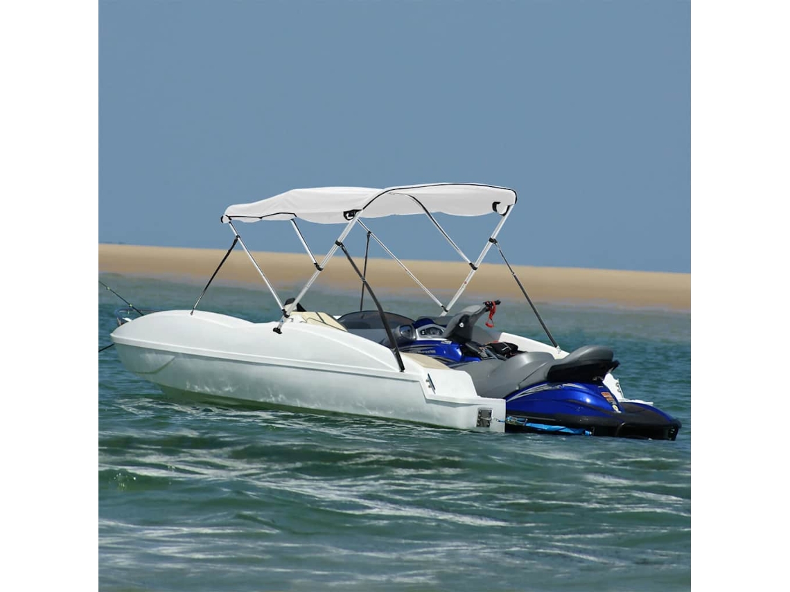 Vidaxl Toldo De 3 Arcos Bimini C/ Paredes Laterais 183x(137-152)x137cm