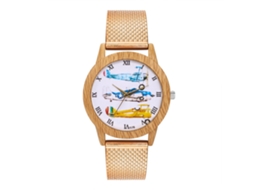 Pulsera De Reloj Net Suave Moda Coreana Para Hombre Y Mujer T175-f(rosa Oro)