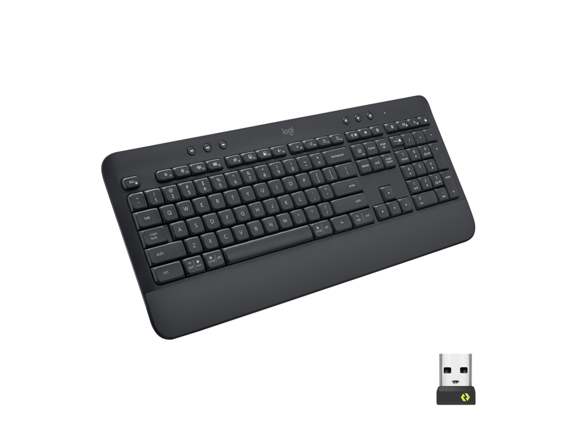 Teclado LOGITECH Signature K650 Keyboard (Bluetooth - Suiço - Cinzento)