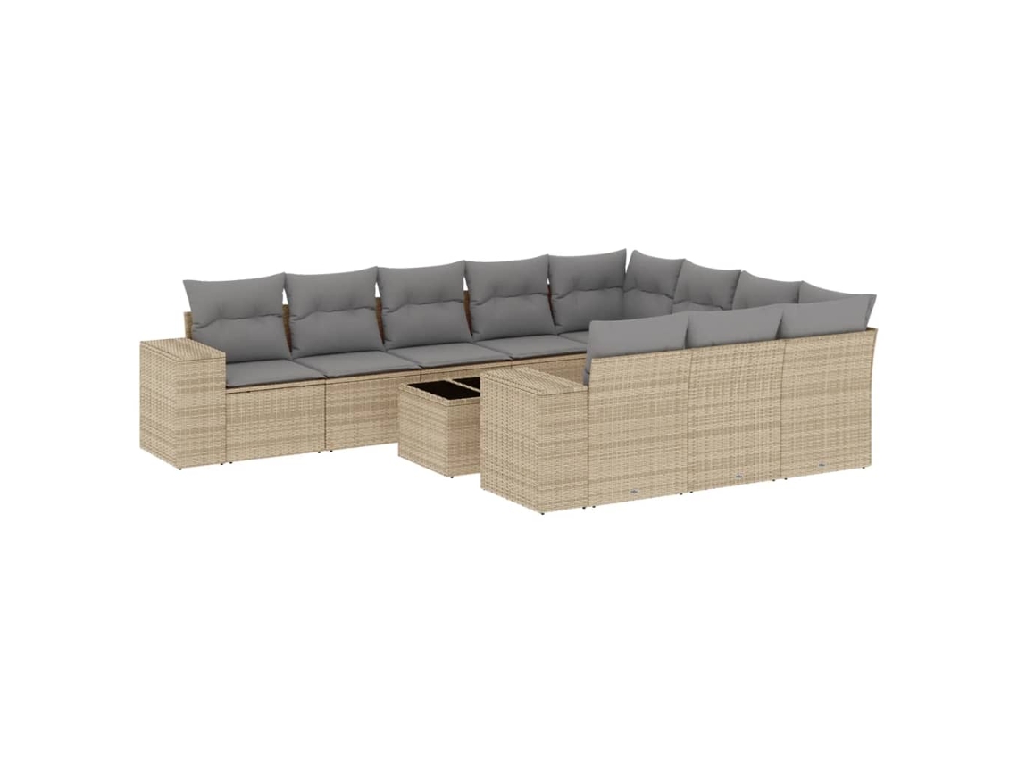 Garden Sofa Set, Garden Sofa Sets Vidaxl Bege Rattan / Vime (n/a)