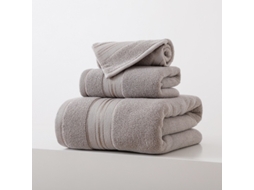 Conjunto De 3 Toalhas Em Puro Algodão Super Absorventes, De Secagem Rápida, Ideais Para Casas De Banho, Spas E Hotéis. Café Hexinyigjly