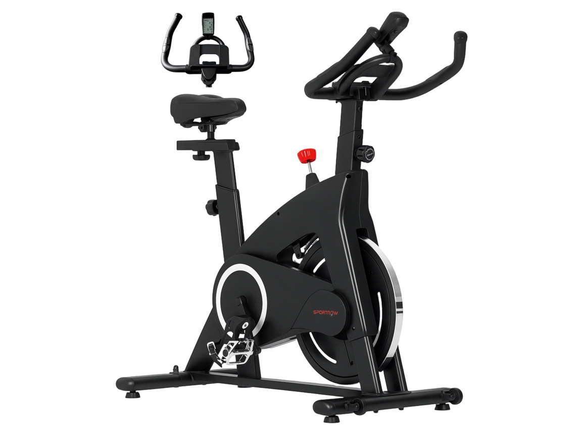 Bicicleta Ergométrica Silenciosa Com Resistência, Assento E Guidão Ajustáveis, Tela Lcd, Suporte Para Tablet, Preta.