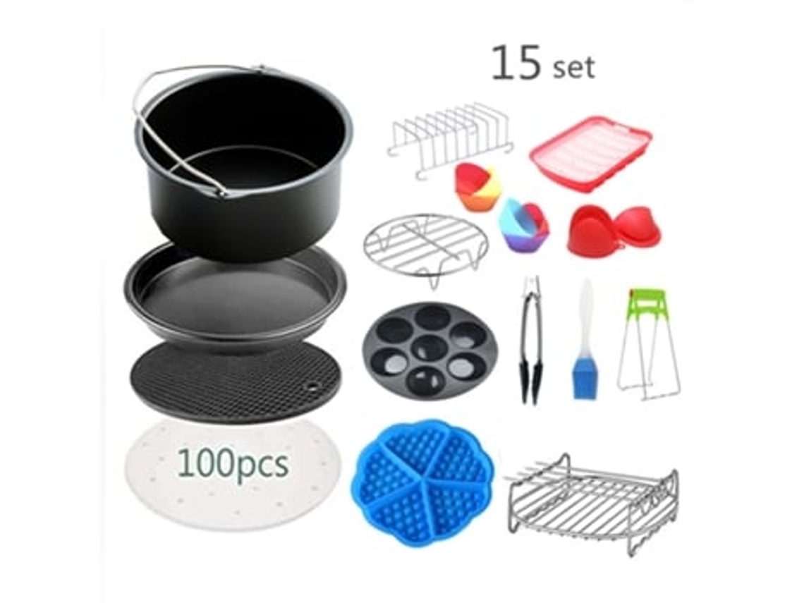 Acessórios Para Airfryer De 7 Polegadas Um Conjunto Que Torna A Cozinha Mais Divertida Conjunto De 15 Peças Cfzgmj