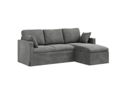 Sofá de Relaxamento HARLANV1 cinza escuro 198x134x80 cm veludo