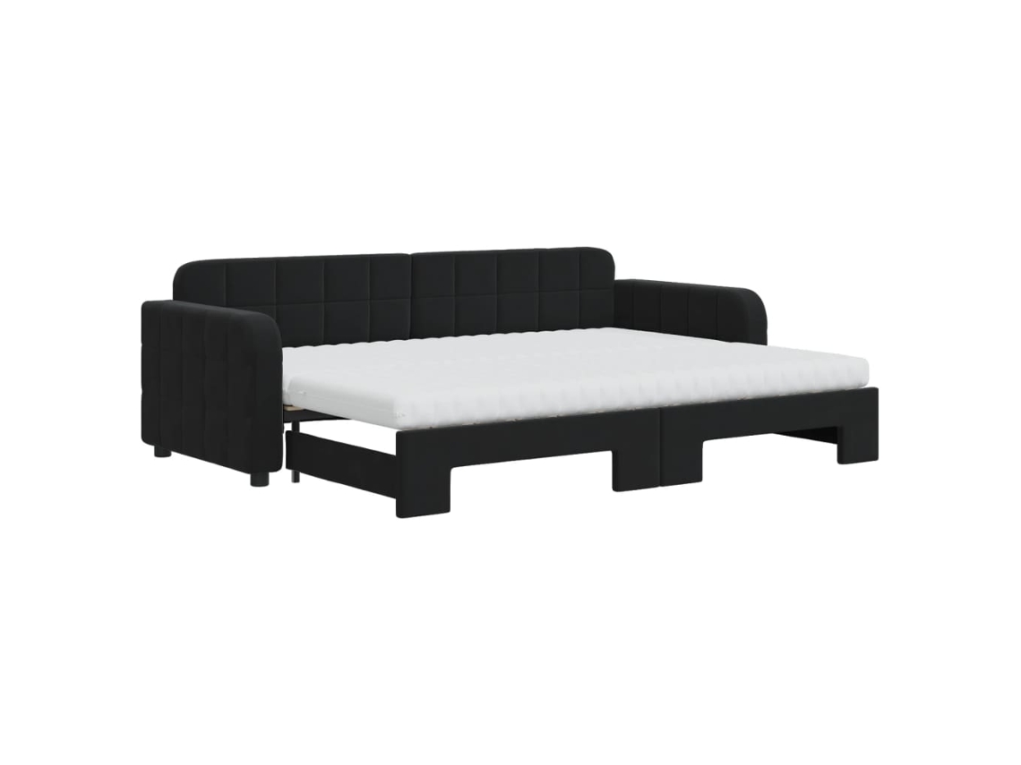 Daybed With Trundle, Daybeds With Trundles Vidaxl Preto Veludo (80 X 200 Cm)