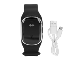 Bracelete repelente de mosquitos ultrassônico usb, crianças e gestantes, preto LAXISCREED