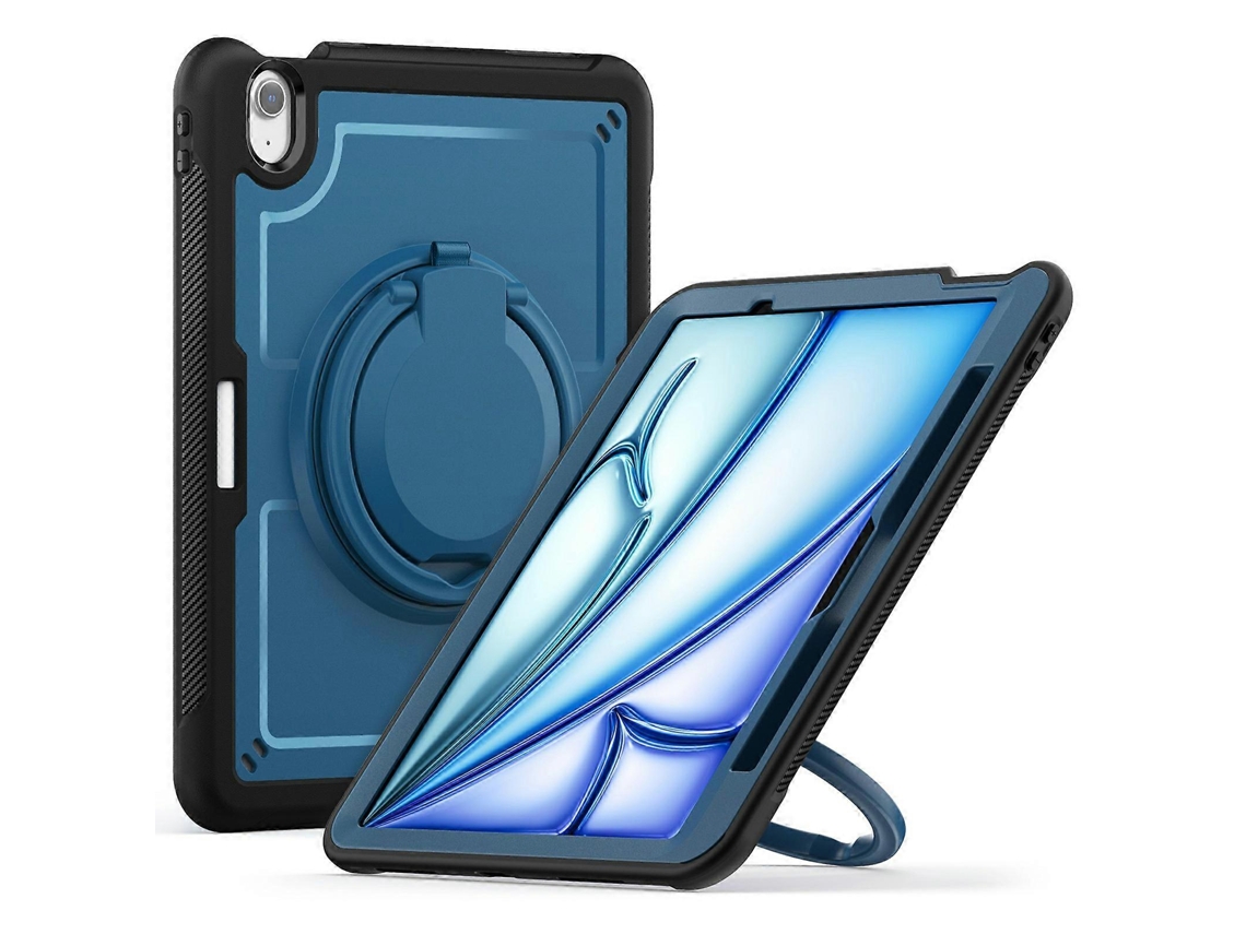 Capa giratória Hengrongshen para iPad Air 11 (2024) - Azul-marinho (2025)