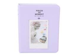 Álbum De Fotos Portátil De 64 Bolsillos De Cuero Pu 3in Para Mini 12 11 9, Cámara Instantánea, Morado
