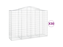 Gabion Basket, Gabion Baskets Vidaxl Prateado Ferro (200 X 50 X 140/160 Cm)